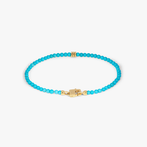 Edelsteinarmband mit Türkis in 18 Karat Gold