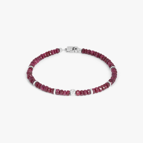Nodo-Armband mit Rubin und Sterlingsilber