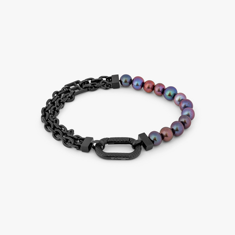 Black Pearls Catena Isaac-Armband aus Edelstahl mit IP-Beschichtung