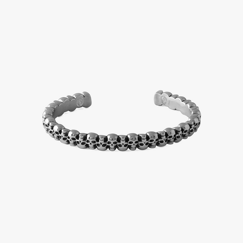 GRATEFUL DEAD 3D Skull Bangle in IP plated stainless steel