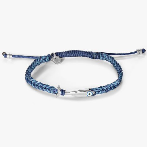 Feng Shui Fish Macrame Bracelet in Blue