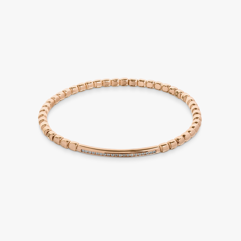 Luxuriöses weißes Diamantarmband aus 18 Karat Roségold