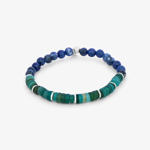 Oceana Armband aus Sodalith mit römischen Glasperlen