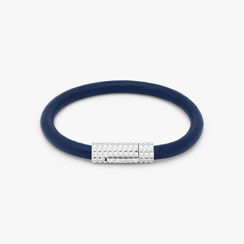 Armband Diamond Giza aus blauem Leder