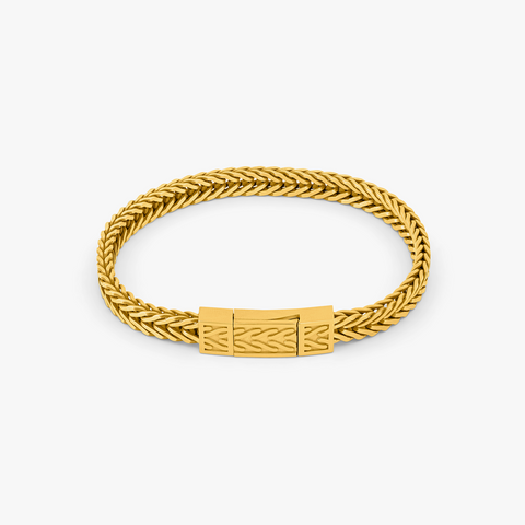 Gelbvergoldetes Sterlingsilber Click Coda Di Volpe Armband