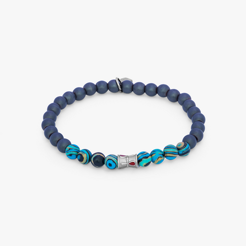 Thompson Blue Ankh-Armband aus Edelstahl
