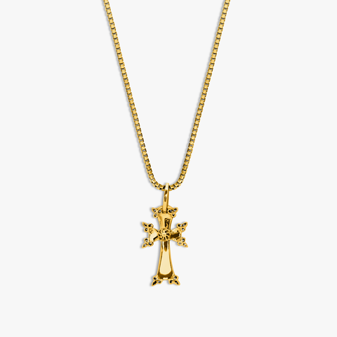Gelbgold plattierte Halskette mit Anhänger der armenischen Kirche