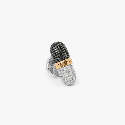 ELTON JOHN Pill XXV Collection - Micro Pave Pill Pin mit Diamant und 18 Karat Gold