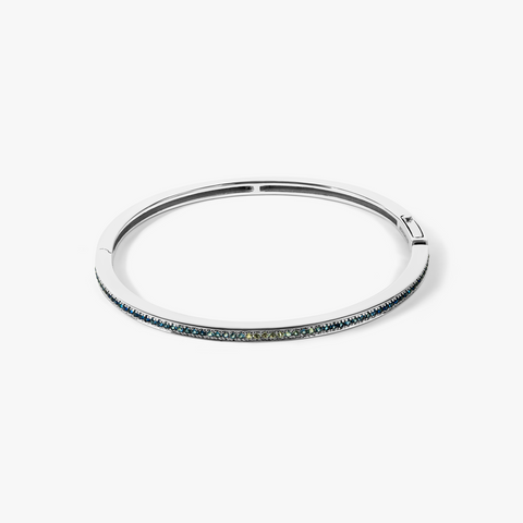 Blauer Saphir-Armreif - 9 Karat Weißgold
