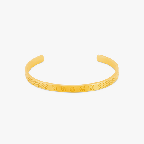 Gelbgold plattierter Hallmark-Armreif Nuovo - umweltfreundlich