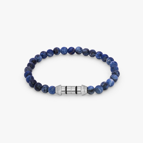 Lucky Me Halbedelarmband aus blauem Sterlingsilber
