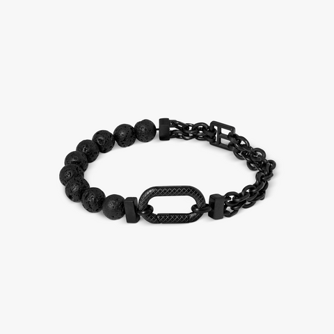 Schwarzes Catena Isaac-Armband aus Edelstahl mit IP-Beschichtung