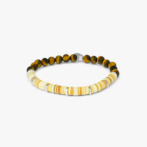 Beige rhodiniertes Oceana-Armband