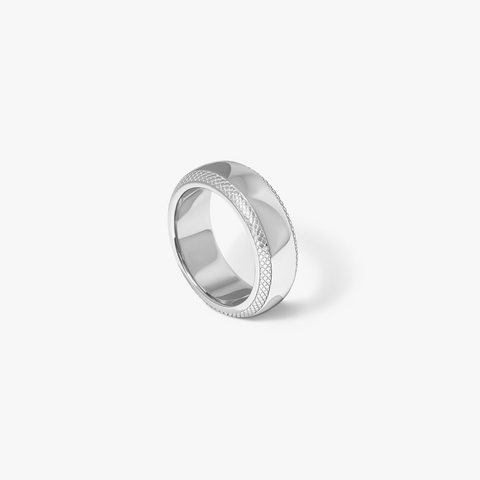 Signaturbandring aus rhodiniertem Sterlingsilber